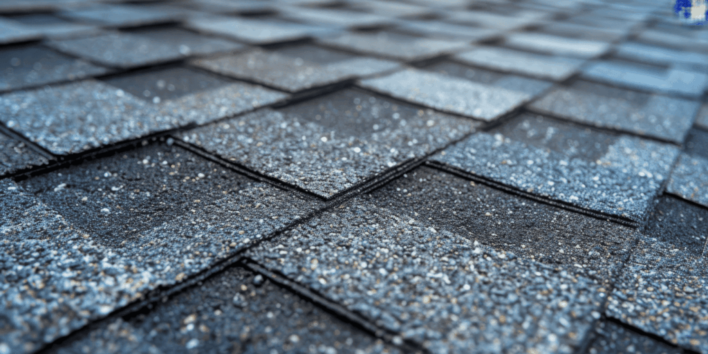 Close-up of asphalt shingle roof texture showing granule surface ideal for roof rejuvenation treatment