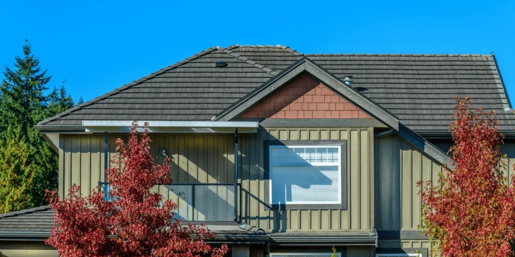 Residential roofing system with concrete roof tiles, offering lasting protection and a finished look for the home