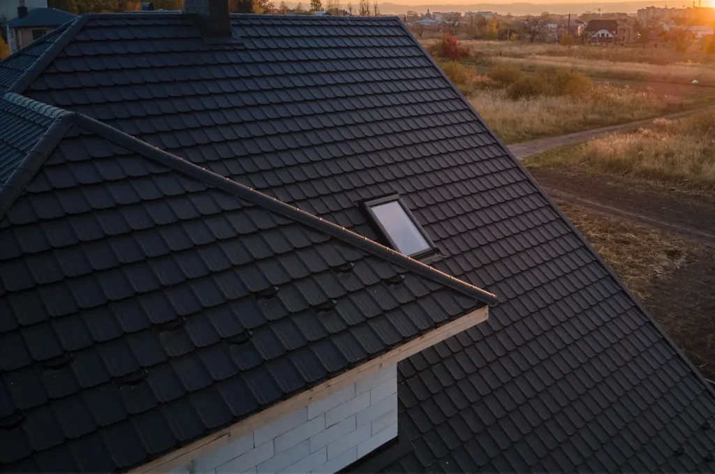 Residential roof in good condition with clean roof lines and proper upkeep to help extend roof life.