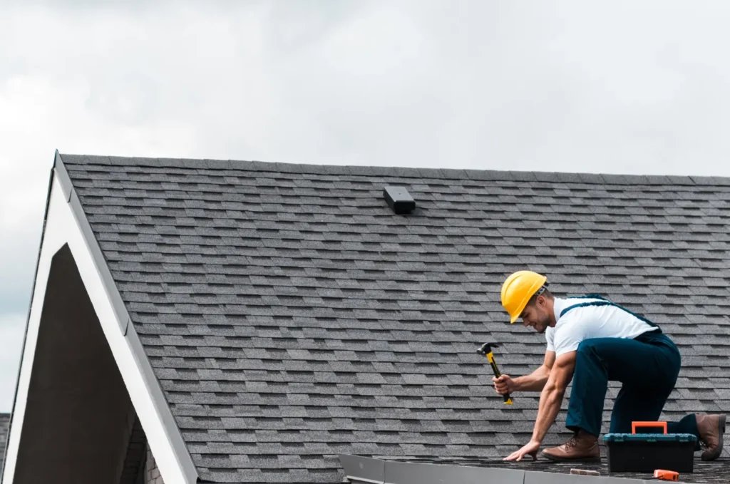 Modern home featuring an asphalt shingle roof that combines durability, curb appeal, and long-lasting protection