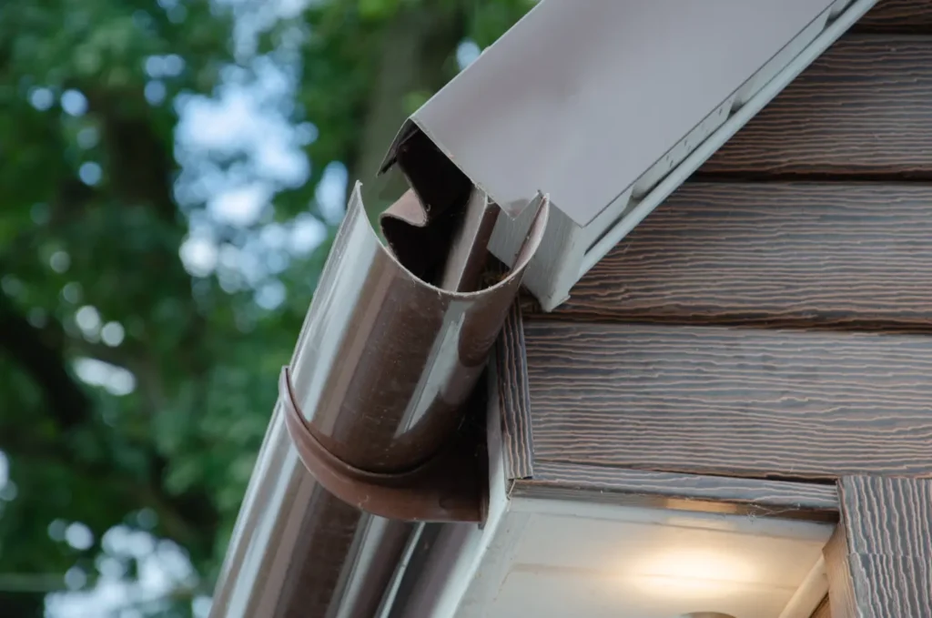 Soffit vent built into the underside of the eaves to support attic airflow